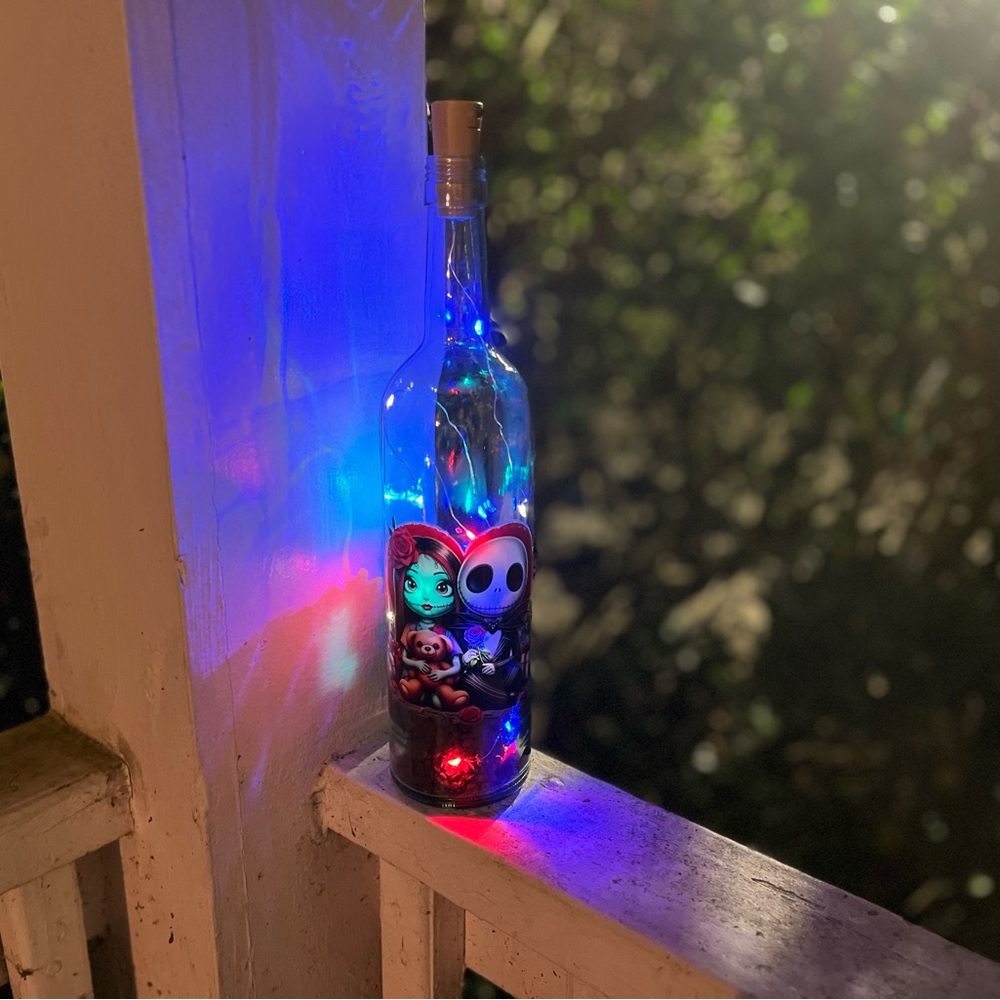 The Nightmare Before Christmas Halloween Decorative Light-Up Bottle